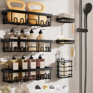 Veken Stainless Steel Shower Caddy Country Bathroom Storage