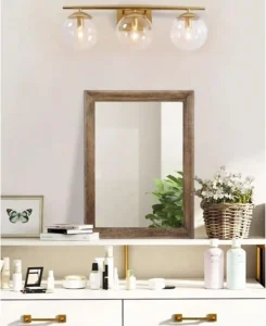 AAZZKANG Rustic Wood Mirror