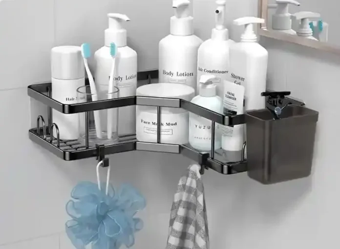 a stylish Small Corner Shelves for Bathroom