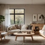A cozy Scandinavian furniture for living room