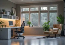 Garage Office Insulation Tips for Year-Round Comfort A modern, cozy Garage Office Insulation