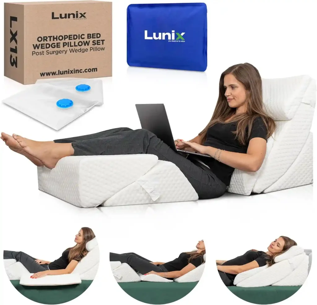 Lunix 6pcs Orthopedic Bed Wedge Pillow Set