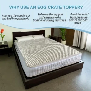 Organic Egg Crate Latex Mattress Topper King Size