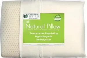 OrganicTextiles Natural Latex Pillow with Organic Cotton Cover