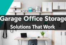 a stylish garage office storage solutions