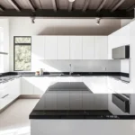 Granite Worktop Kitchen – Styles, Cost & Benefits Guide A modern kitchen with sleek black granite worktops