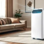 Small Portable AC Reviews: Compact Cooling That Works A modern small portable ac in a cozy, stylish living room