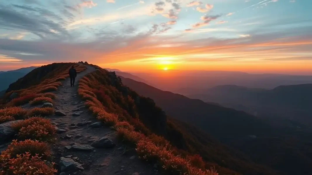 A panoramic view of a scenic trails
