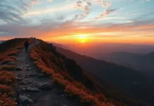 A panoramic view of a scenic trails