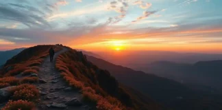 A panoramic view of a scenic trails