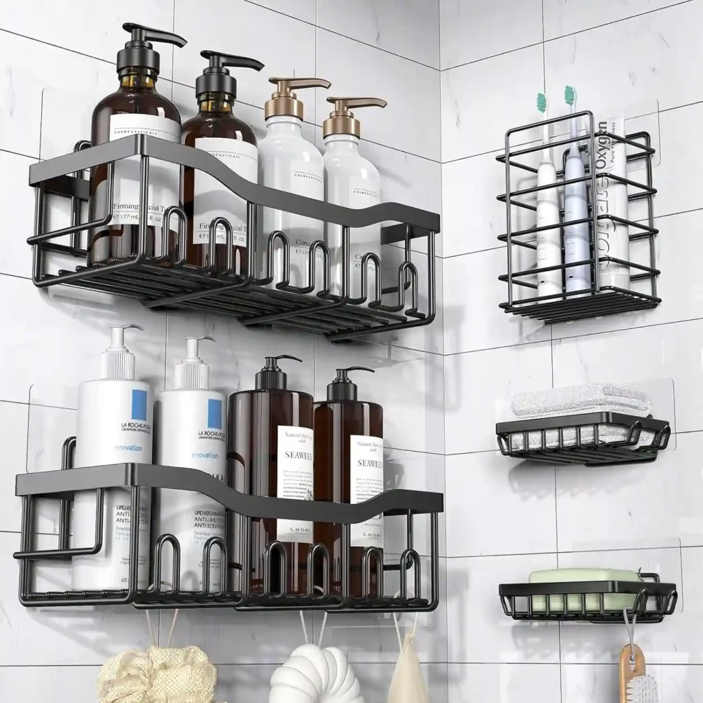 Shower Caddy Guide: Types, Uses & Top Picks 1 Adhesive Shower Caddy