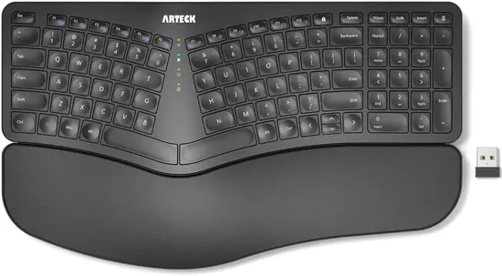 Arteck Split Ergonomic Keyboard with Cushioned Wrist