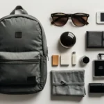 Minimalist Travel: Pack Light, Travel Smart Flat lay of minimalist travel essentials