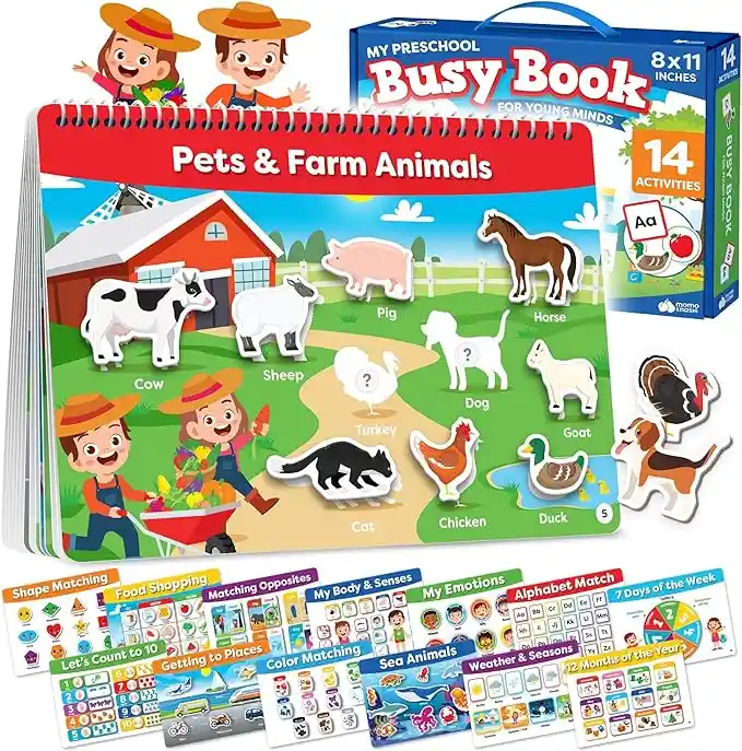 Montessori Preschool Busy Book for Toddlers