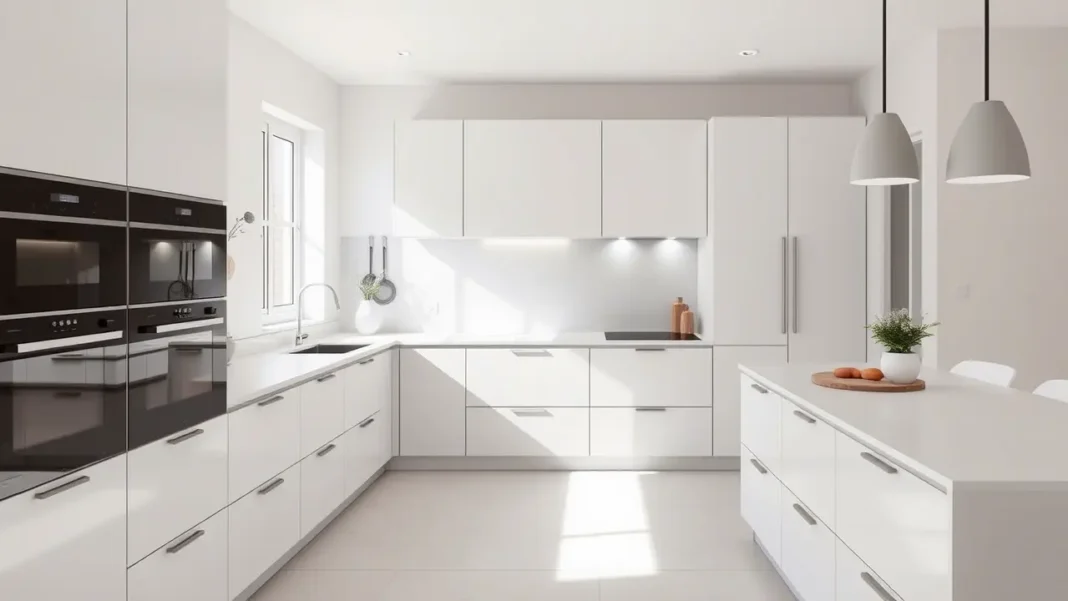 modern handleless kitchen cabinets