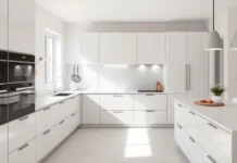 modern handleless kitchen cabinets