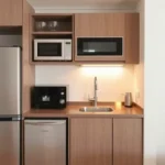 A modern, cozy kitchen with sleek Small Space Appliances