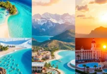 Dream Vacation Spots: Top Destinations & Planning Tips A vibrant collage featuring Dream Vacation Spots
