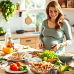 Gestational Diabetes Recipes: Breakfast, Lunch & Dinner Ideas A vibrant kitchen table with Gestational Diabetes Recipes