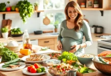 A vibrant kitchen table with Gestational Diabetes Recipes
