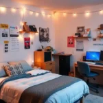 Dorm Room Essentials: Complete Checklist & Tips Bright and cozy college dorm room featuring Dorm Room Essentials