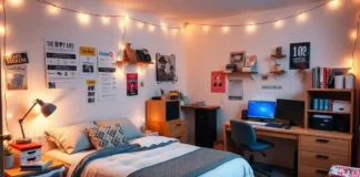 Dorm Room Essentials: Complete Checklist & Tips Bright and cozy college dorm room featuring Dorm Room Essentials