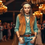 Trendy Hippie Costume Set Ideas: Authentic 1960s Professional Style Elegant professional in an authentic 1960s hippie costume set