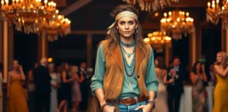 Trendy Hippie Costume Set Ideas: Authentic 1960s Professional Style Elegant professional in an authentic 1960s hippie costume set