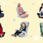 Luxury compact car seat installed in premium SUV interior