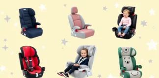 Luxury compact car seat installed in premium SUV interior