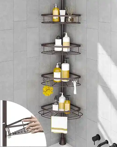 SEIRIONE Rustproof Shower Corner Shelves
