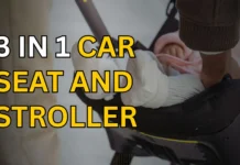 a premium lifestyle photograph showing a 3 in 1 Car Seat and Stroller