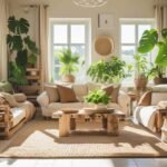 Creating a Serene Environment: Elevate Your Space A minimalist, sunlit living room with natural textures featuring a Serene Environment
