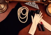 Audrey Hepburn Fancy Dress: Timeless Costume Guide A stylish flat lay of Audrey Hepburn fancy dress essentials