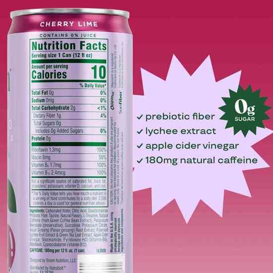 Bloom Energy Drink nutrition