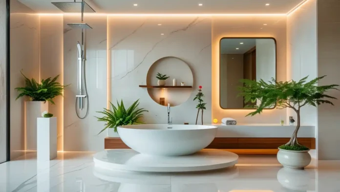 Elegant modern Luxury Home Spa Setup ideas