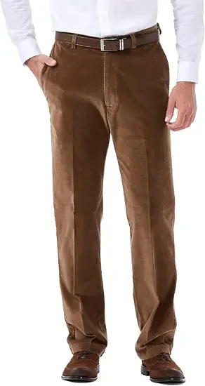 Haggar Mens Classic Fit Stretch Corduroy Pant