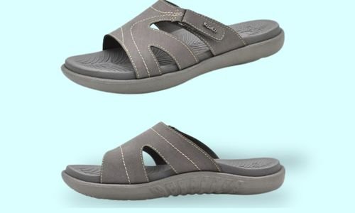 KuaiLu Womens Fashion Orthotic Slides Ladies Lightweight Sandals
