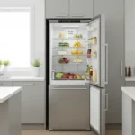 Essential 18 cu ft Refrigerators: Space, Savings & Style A modern kitchen with an 18 cu ft refrigerator in stainless steel finish