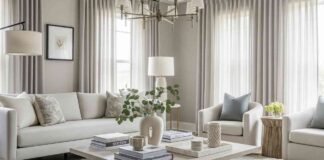 A modern living room with Luxury Home Decor on Budget