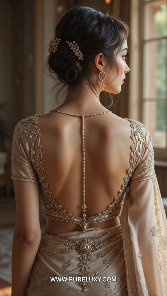 stylish blouse design back open