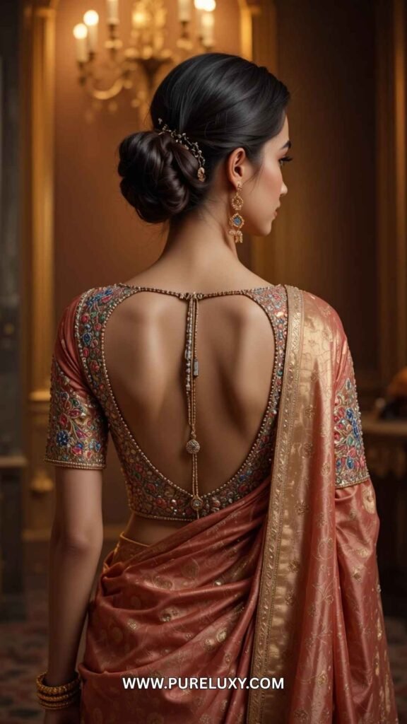 stylish blouse design back open