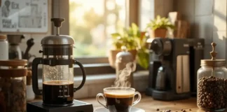 Home Brewing Essentials for Coffee Enthusiasts A cozy modern kitchen featuring home brewing essentials