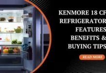 A modern Kenmore 18 CF refrigerator