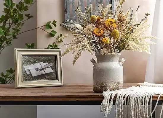 Quoowiit Ceramic Rustic Farmhouse Vase