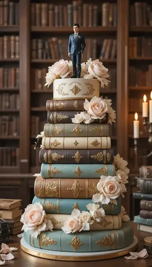 The Stack of Books Cake