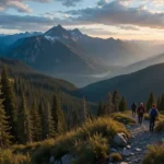 panoramic view of hikers feauturing 11 National Scenic Trail