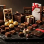 Expensive Chocolate Brands for Pure Luxury (Top Picks) A luxurious assortment of the world’s most expensive chocolate brands displayed on a dark marble surface