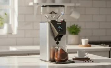 Ultimate Gaggia Grinder Guide: Perfect Espresso Every Time! A sleek Gaggia grinder on a modern kitchen countertop