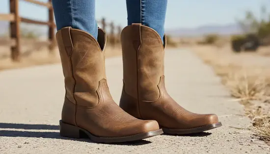 Men's leather cowboy boots